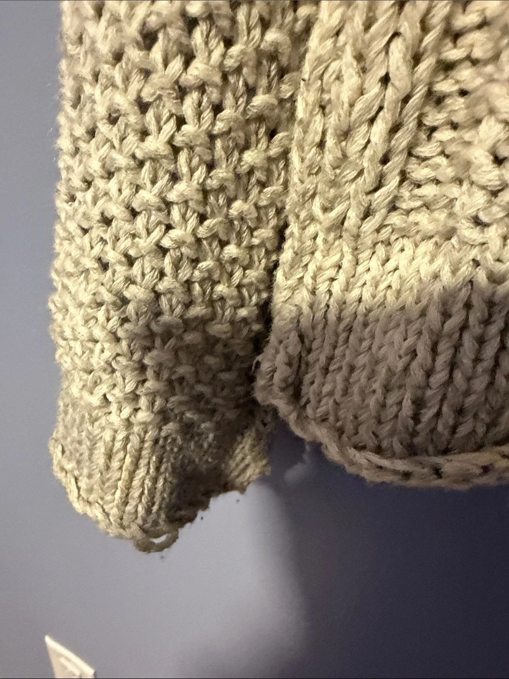 FREE PEOPLE Cream Open Knit Cotton Sweater Women’s Size Small